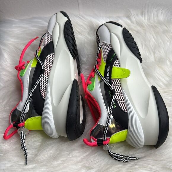 Steve Madden Bonanza Neon Multi Color Sneaker 8 - Picture 5 of 9